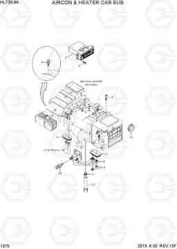 1075 AIRCON & HEATER CAB SUB HL730-9A, Hyundai