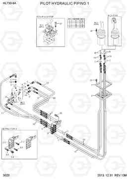 3020 PILOT HYDRAULIC PIPING 1 HL730-9A, Hyundai