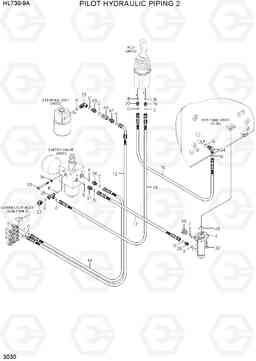 3030 PILOT HYDRAULIC PIPING 2 HL730-9A, Hyundai