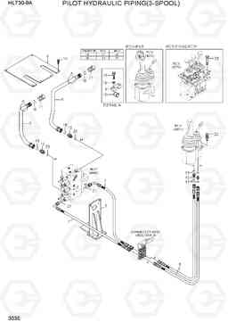 3035 PILOT HYDRAULIC PIPING(3-SPOOL) HL730-9A, Hyundai