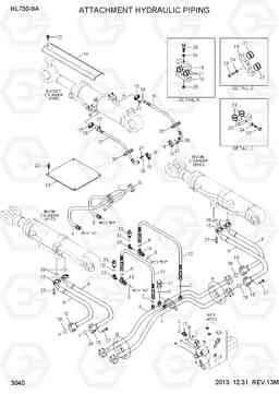 3040 ATTACHMENT HYDRAULIC PIPING HL730-9A, Hyundai