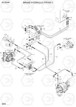 3070 BRAKE HYDRAULIC PIPING 1 HL730-9A, Hyundai