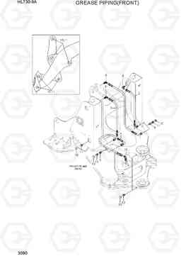 3090 GREASE PIPING(FRONT) HL730-9A, Hyundai