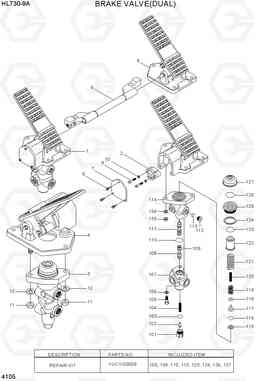 4105 BRAKE VALVE(DUAL) HL730-9A, Hyundai