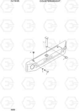 5050 COUNTERWEIGHT HL730-9A, Hyundai