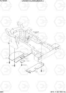 5061 UNDER GUARD(#0035-) HL730-9A, Hyundai