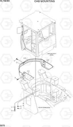 5070 CAB MOUNTING HL730-9A, Hyundai