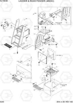 5220 LADDER & REAR FENDER(-#0042) HL730-9A, Hyundai