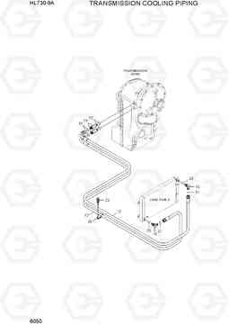 6050 TRANSMISSION COOLING PIPING HL730-9A, Hyundai