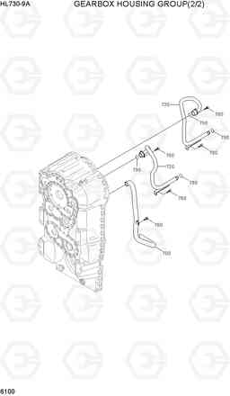 6100 GEARBOX HOUSING GROUP(2/2) HL730-9A, Hyundai