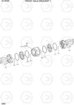 6350 FRONT AXLE BRACKET 1 HL730-9A, Hyundai