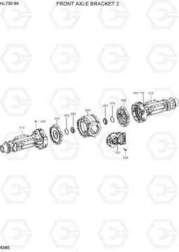 6360 FRONT AXLE BRACKET 2 HL730-9A, Hyundai