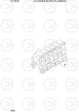 9070 CYLINDER BLOCK PLUMBING HL730-9A, Hyundai