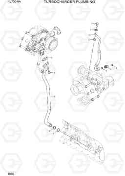 9600 TURBOCHARGER PLUMBING HL730-9A, Hyundai