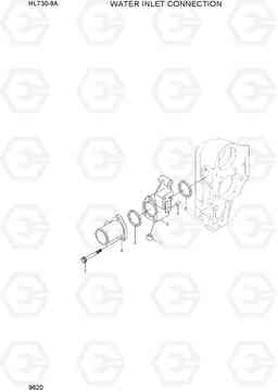 9620 WATER INLET CONNECTION HL730-9A, Hyundai