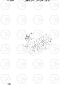 9630 WATER OUTLET CONNECTION HL730-9A, Hyundai