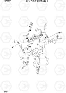 9670 ECM WIRING HARNESS HL730-9A, Hyundai