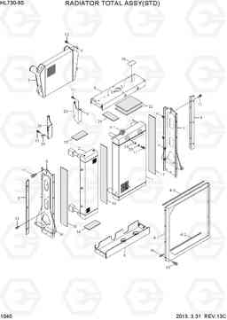 1040 RADIATOR TOTAL ASSY(STD) HL730-9S, Hyundai