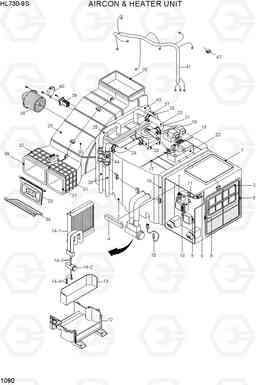 1080 AIRCON & HEATER UNIT HL730-9S, Hyundai