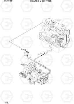 1110 HEATER MOUNTING HL730-9S, Hyundai