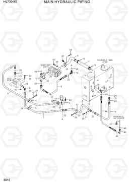 3010 MAIN HYDRAULIC PIPING HL730-9S, Hyundai