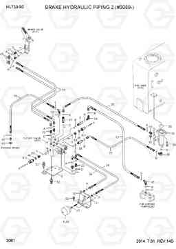 3081 BRAKE HYDRAULIC PIPING 2(#0089-) HL730-9S, Hyundai