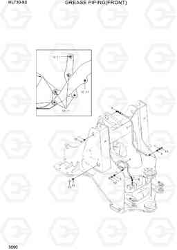 3090 GREASE PIPING(FRONT) HL730-9S, Hyundai