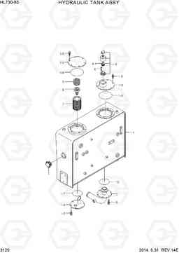 3120 HYDRAULIC TANK ASSY HL730-9S, Hyundai