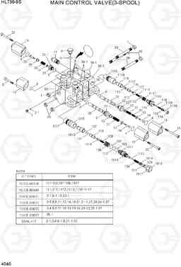 4040 MAIN CONTROL VALVE(3-SPOOL) HL730-9S, Hyundai