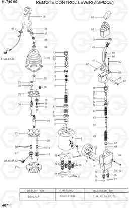 4071 REMOTE CONTROL LEVER(3-SPOOL) HL730-9S, Hyundai