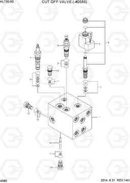 4080 CUT OFF VALVE(-#0088) HL730-9S, Hyundai