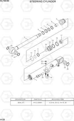 4120 STEERING CYLINDER HL730-9S, Hyundai