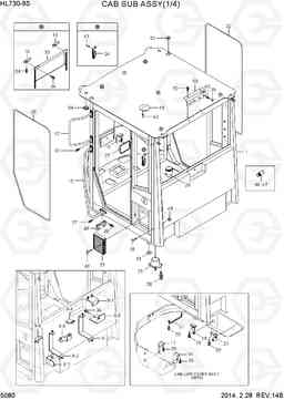 5080 CAB SUB ASSY(1/4) HL730-9S, Hyundai