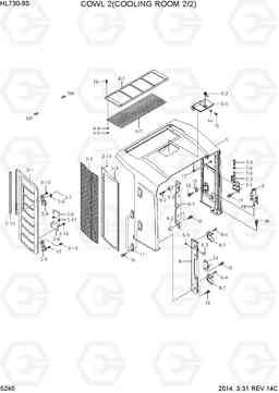 5240 COWL 2(COOLING ROOM, 2/2) HL730-9S, Hyundai