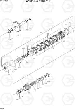 6120 COUPLING GROUP(K2) HL730-9S, Hyundai