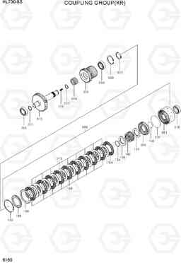 6160 COUPLING GROUP(KR) HL730-9S, Hyundai