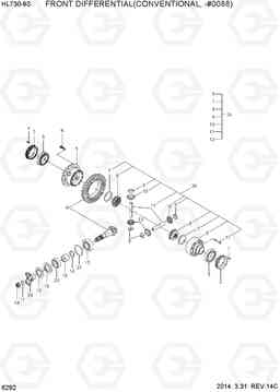 6292 FRONT DIFFERENTIAL (CON, -#0088) HL730-9S, Hyundai