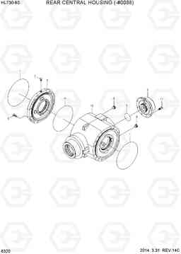 6320 REAR CENTRAL HOUSING (-#0088) HL730-9S, Hyundai