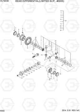 6332 REAR DIFFERENTIAL (LIMITED SLIP, -#0088) HL730-9S, Hyundai