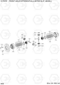6435 FRONT AXLE DIFFERENTIAL (L/SLIP, #0089-) HL730-9S, Hyundai