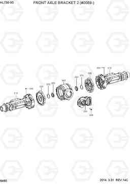 6460 FRONT AXLE BRACKET 2 (#0089-) HL730-9S, Hyundai