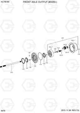 6470 FRONT AXLE OUTPUT (#0089-) HL730-9S, Hyundai