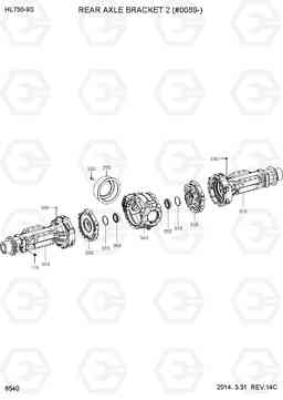 6540 REAR AXLE BRACKET 2 (#0089-) HL730-9S, Hyundai