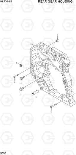 9030 REAR GEAR HOUSING HL730-9S, Hyundai