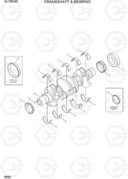 9050 CRANKSHAFT & BEARING HL730-9S, Hyundai