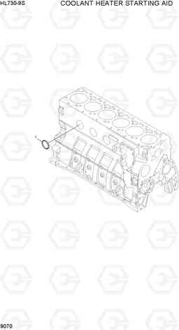 9070 COOLANT HEATER STARTING AID HL730-9S, Hyundai