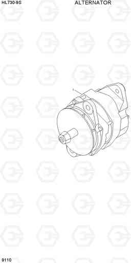 9110 ALTERNATOR HL730-9S, Hyundai