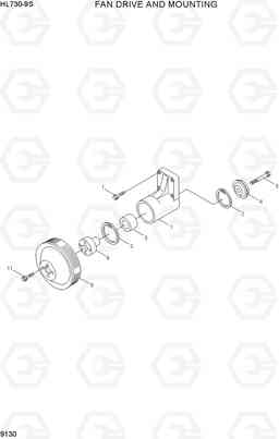 9130 FAN DRIVE AND MOUNTING HL730-9S, Hyundai