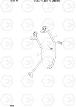 9150 FUEL FILTER PLUMBING HL730-9S, Hyundai