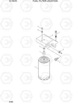 9160 FUEL FILTER LOCATION HL730-9S, Hyundai